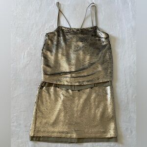 Banana Republic Gold Sequin Dress Size 4